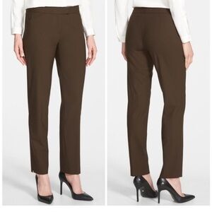 Lafayette 148 Irving Brown Wool Career Pants